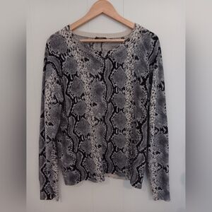 Cashmere Snakeskin Print Women's Top